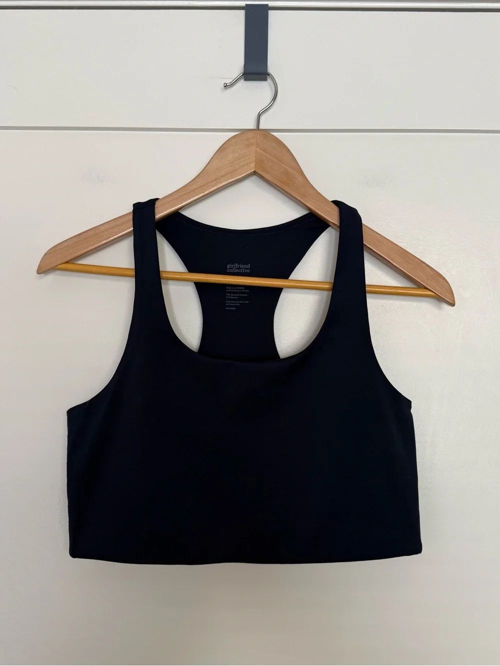 Girlfriend Collective Paloma Racerback Sports Bra Sz L Skyline Gym Yoga Workout